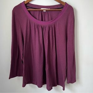 Boden Top Round Neck Roll Up Sleeve Womens US 18